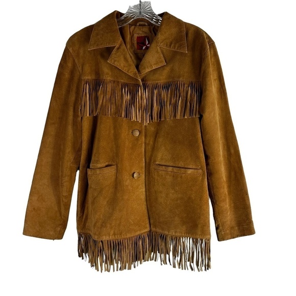 Lonestar Fringe Leather Western Style Jacket SZ L - Picture 8 of 8